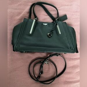 Coach -Elegant Black Leather Handbag